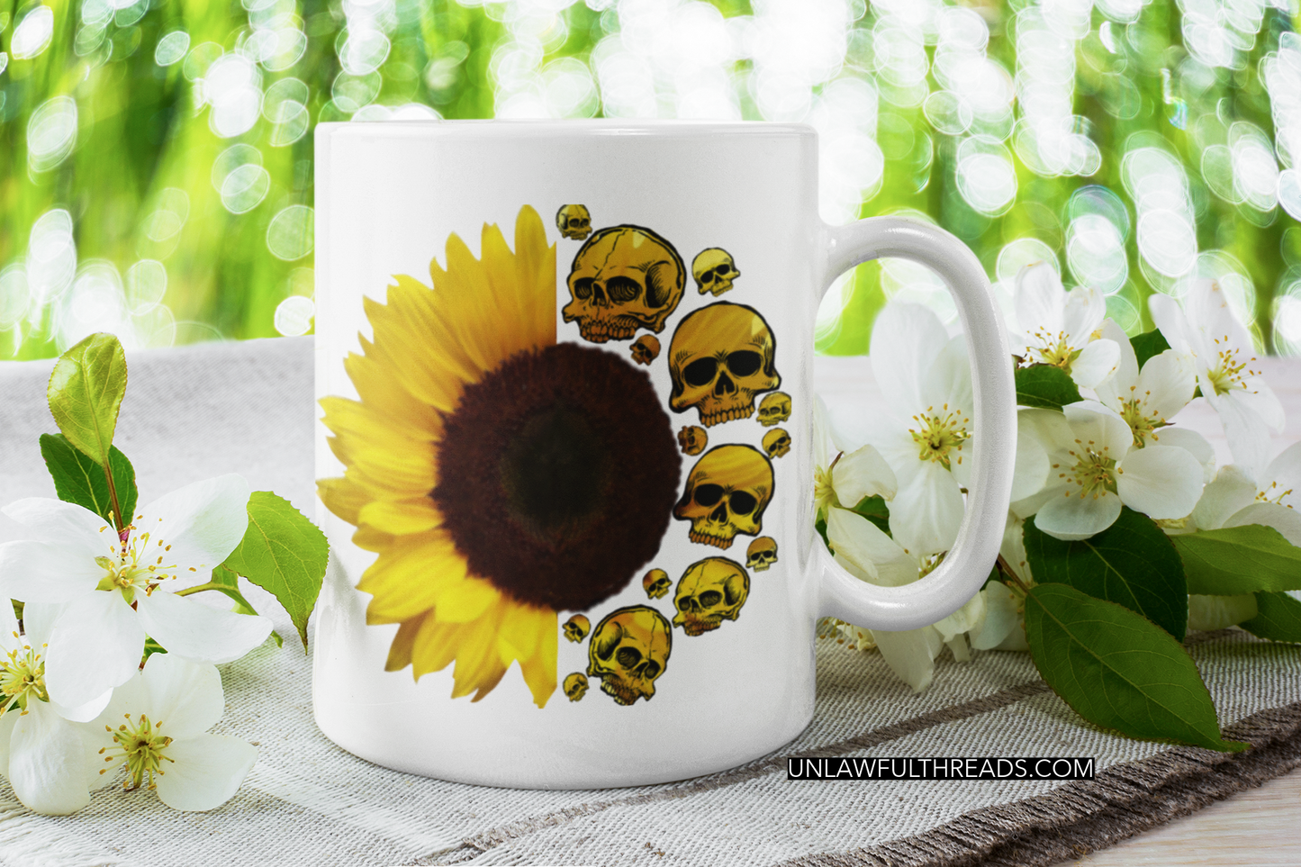 Sunflower Skulls ~ shirts and coffee mugs available