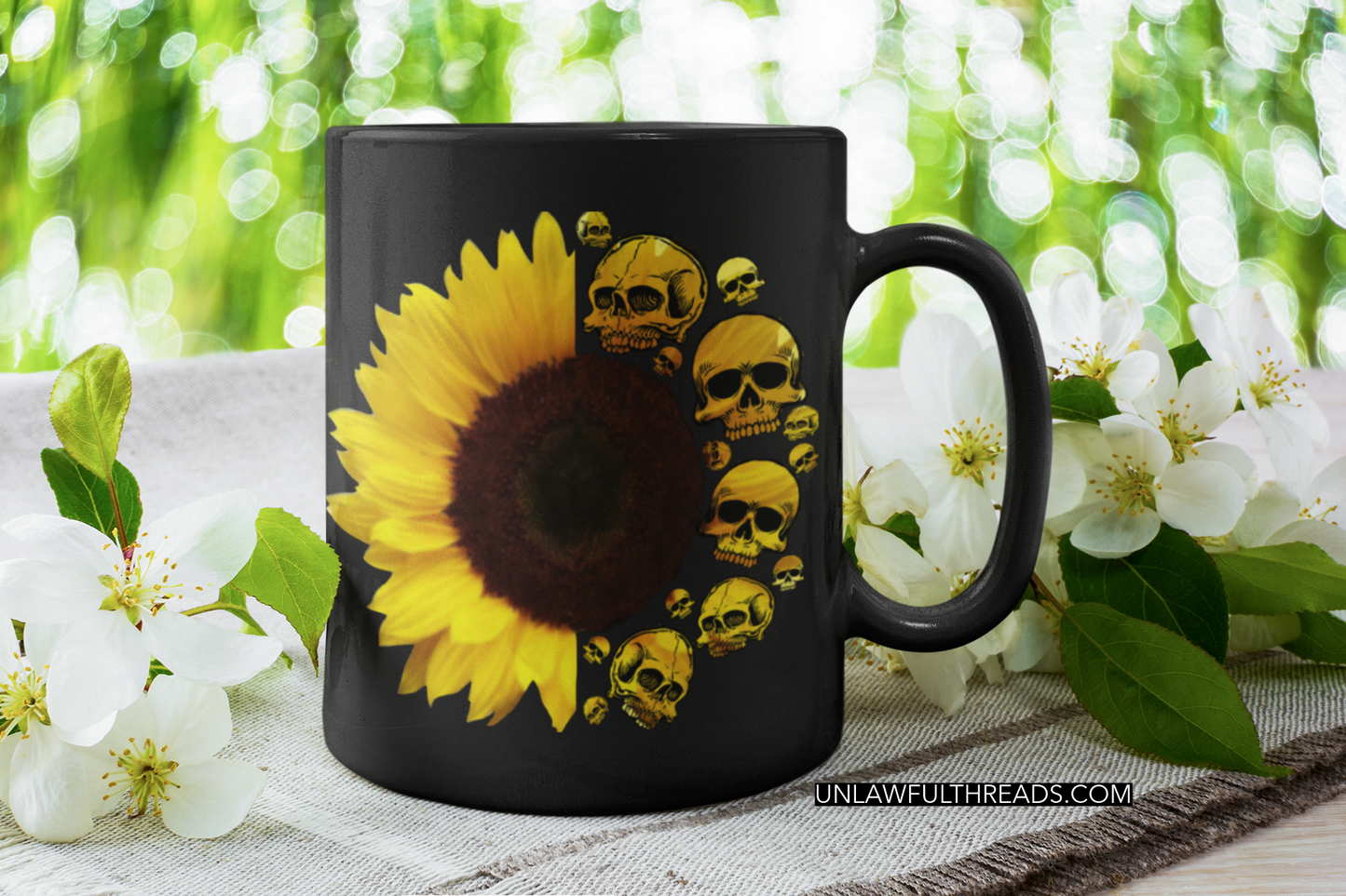 Sunflower Skulls ~ shirts and coffee mugs available