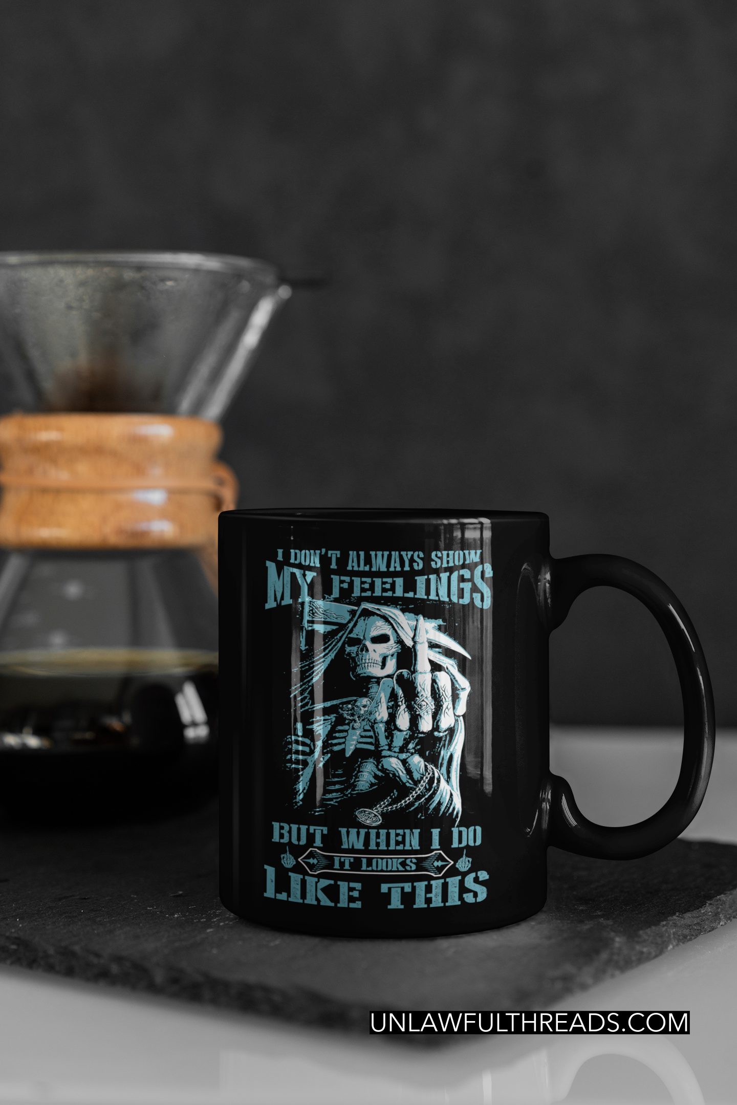 Skull shirt I don't always show my feelings but when I do they look like this skull coffee mug 15oz. or skull shirts
