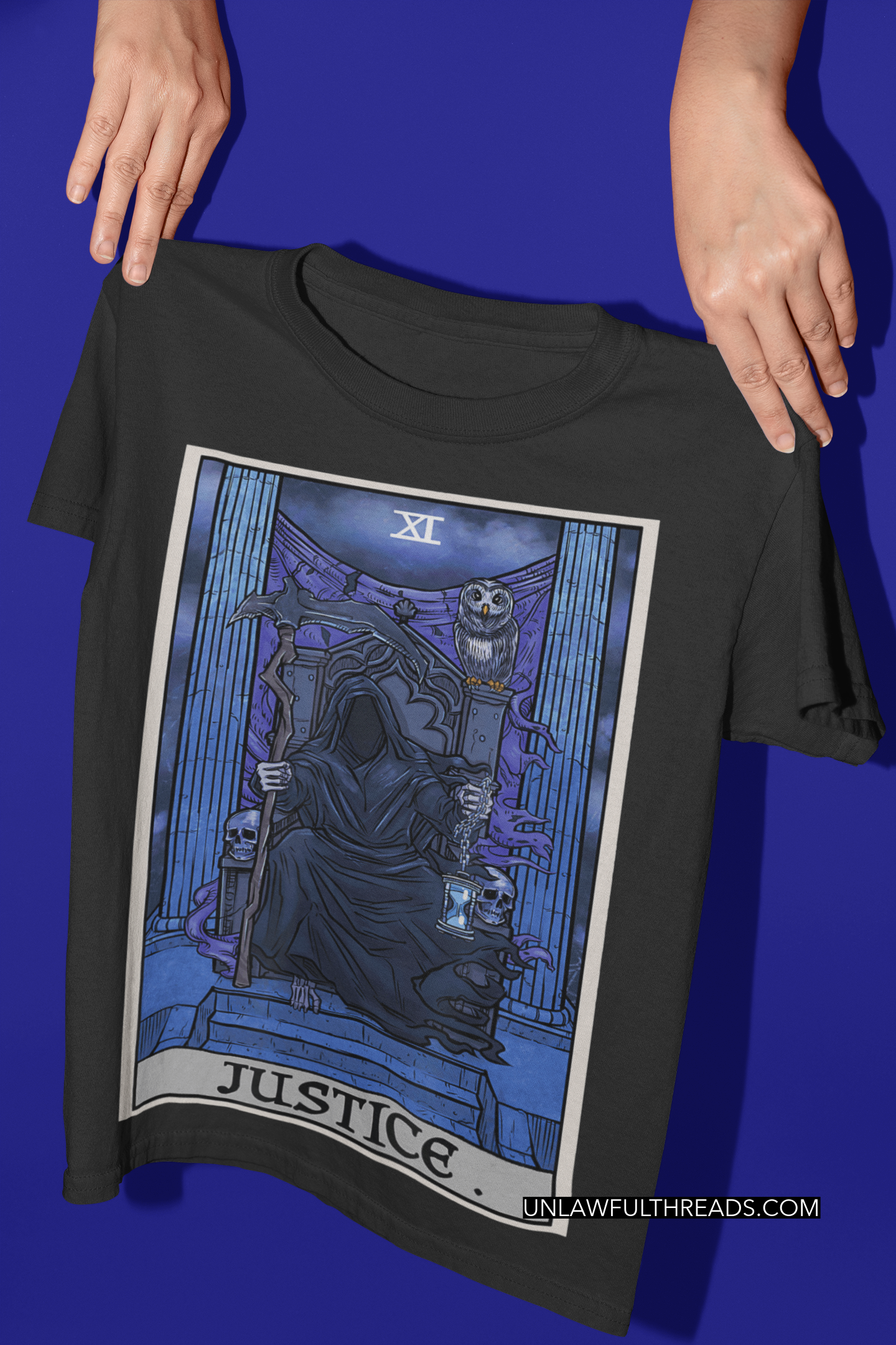 Tarot series JUSTICE Black shirts