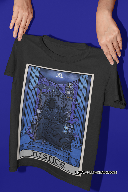 Tarot series JUSTICE Black shirts