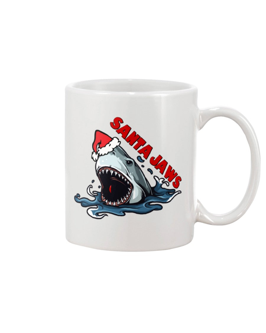 Santa Jaws mug, or shirt, or tote bag