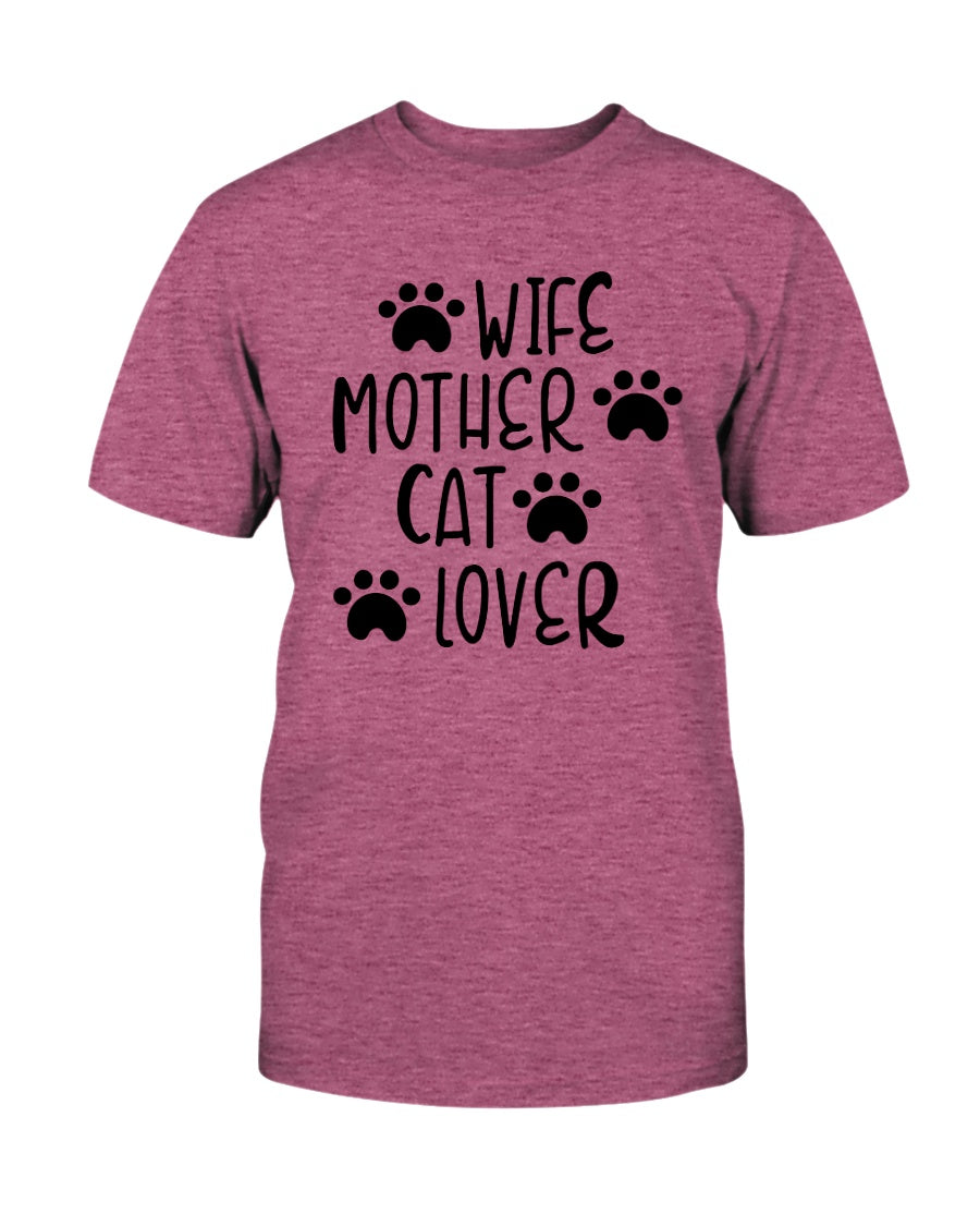 Wife Mother Cat Lover 15 oz. Coffee mug or Shirts