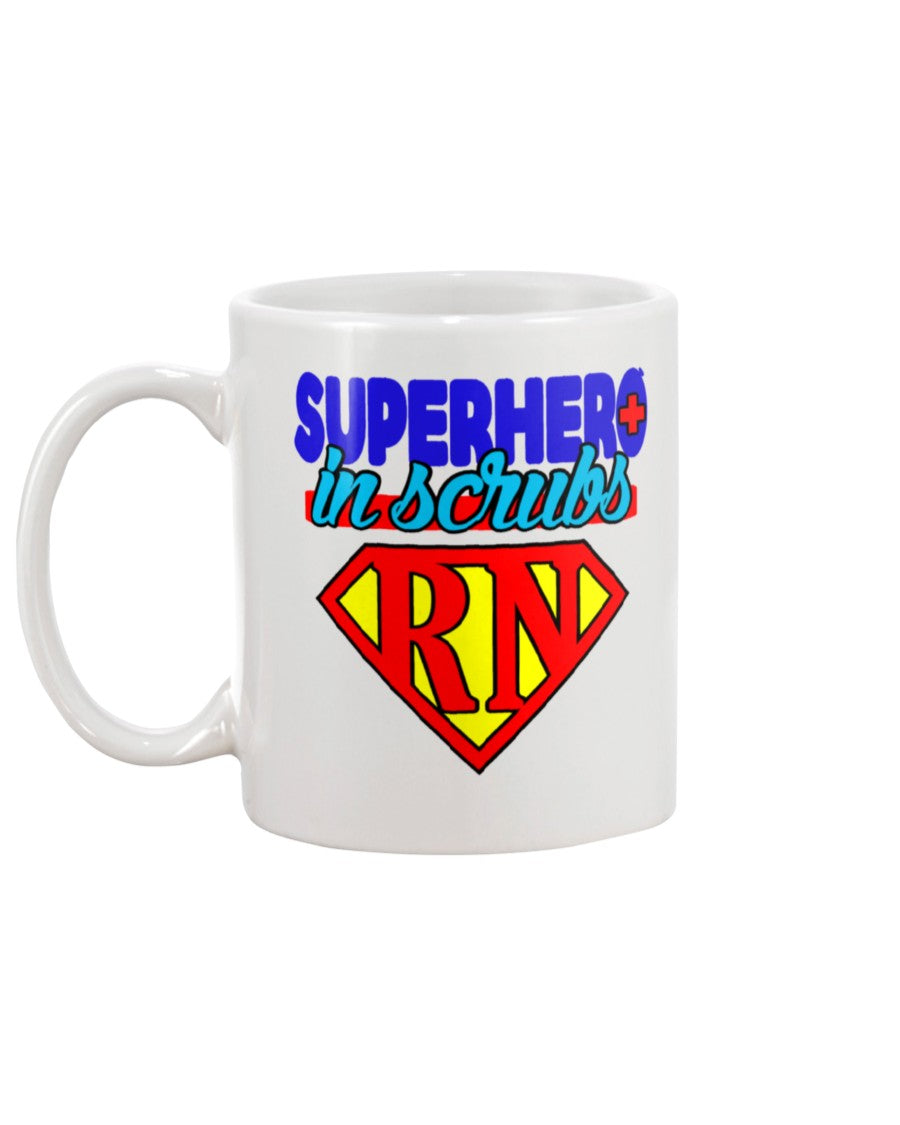 Superhero in Scrubs rn coffee mug 15oz Mug