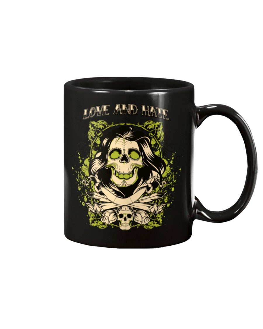 Love and Hate skulls 15oz Mug