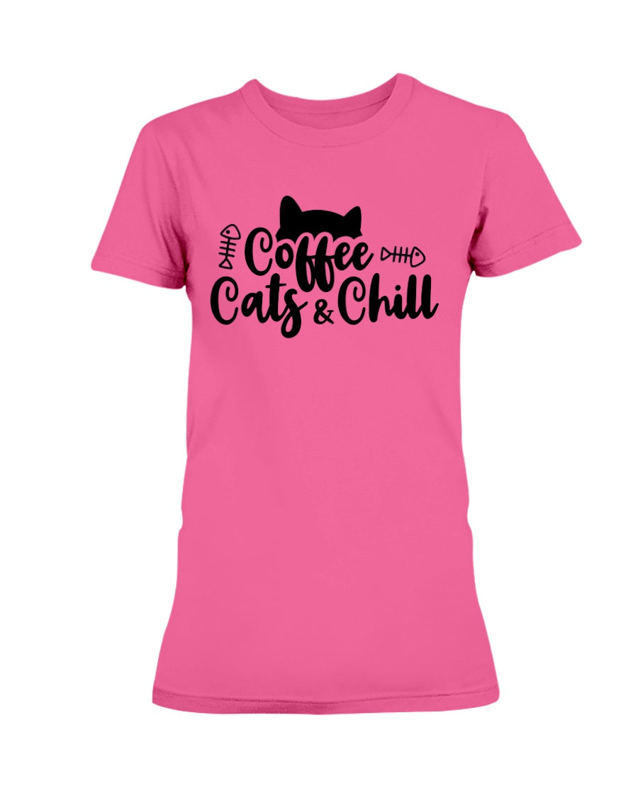 Cats Coffee and Chill 15 oz. Coffee mug or Shirts