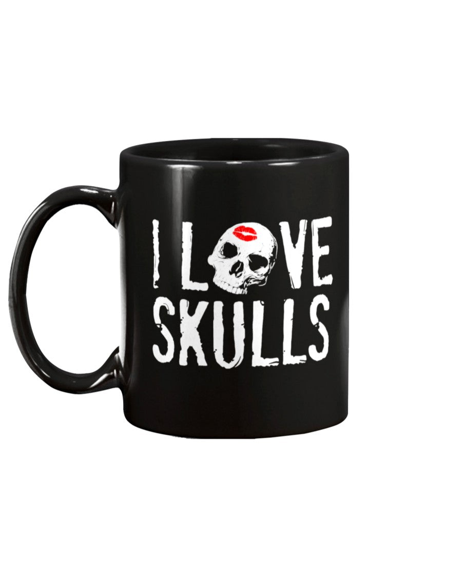 I Love Skulls shirt mug or tote