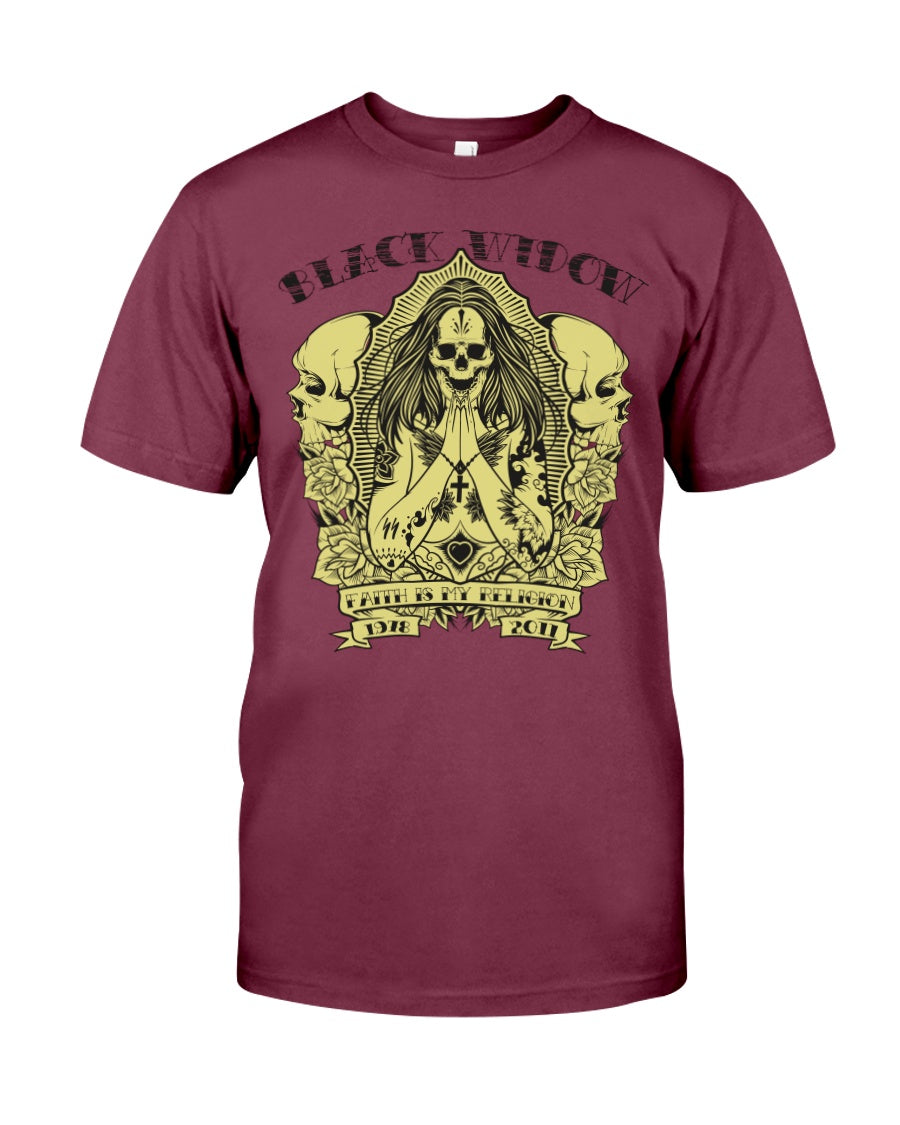Black Widow Skull >> Fruit of the Loom Cotton T >> up to 6xl