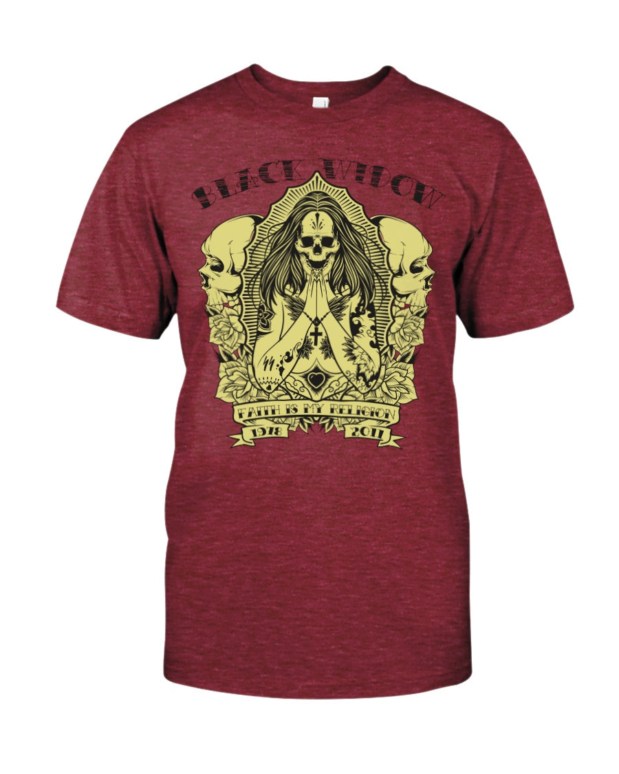 Black Widow Skull >> Fruit of the Loom Cotton T >> up to 6xl