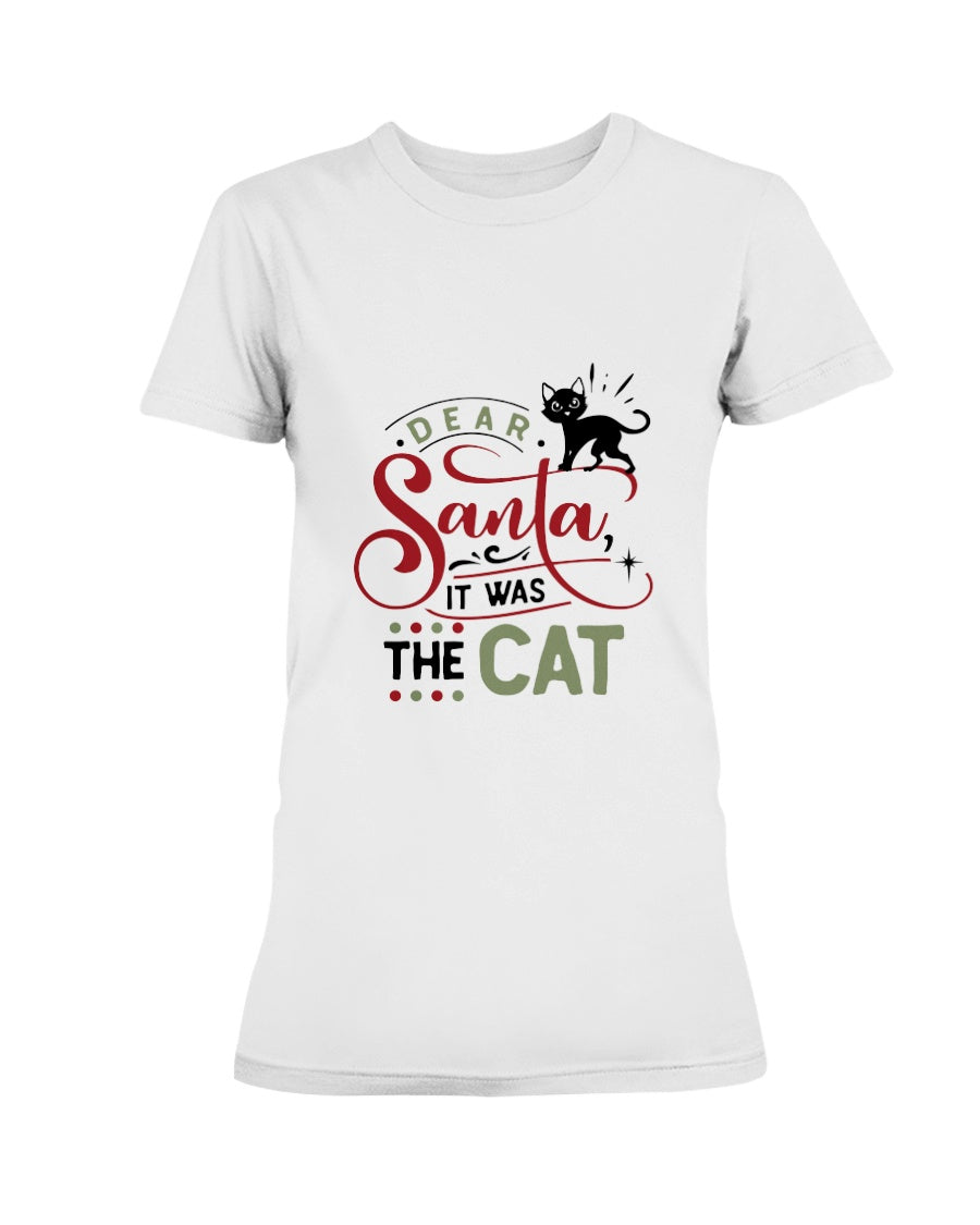 Dear Santa it was the Cat 15 oz mug and shirts