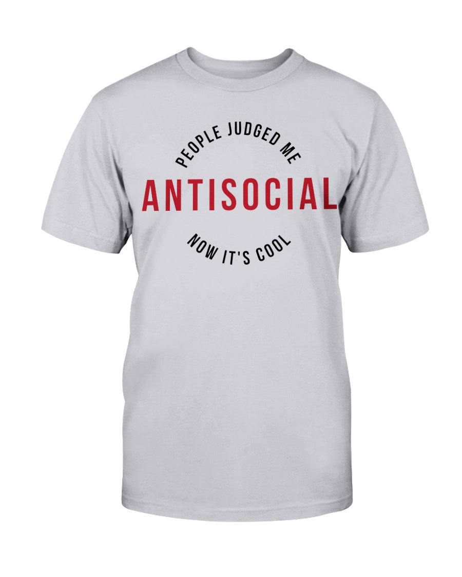 Antisocial now it's cool Gildan Cotton T-Shirt