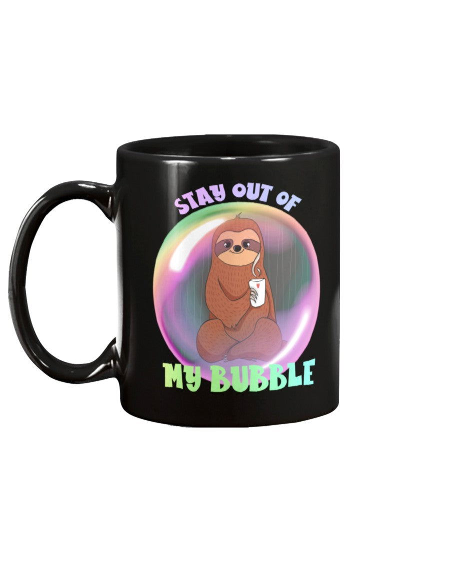 Stay out of my Bubble Sloth coffee mug 15oz Mug