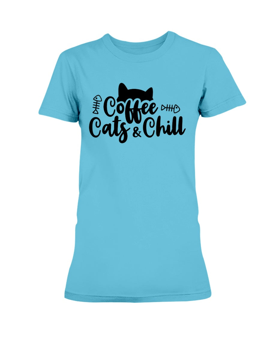 Cats Coffee and Chill 15 oz. Coffee mug or Shirts