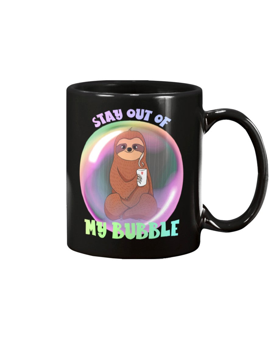 Stay out of my Bubble Sloth coffee mug 15oz Mug