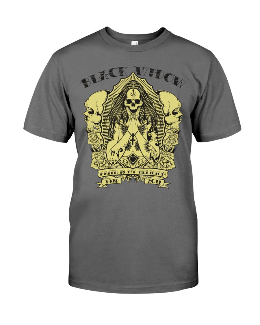 Black Widow Skull >> Fruit of the Loom Cotton T >> up to 6xl
