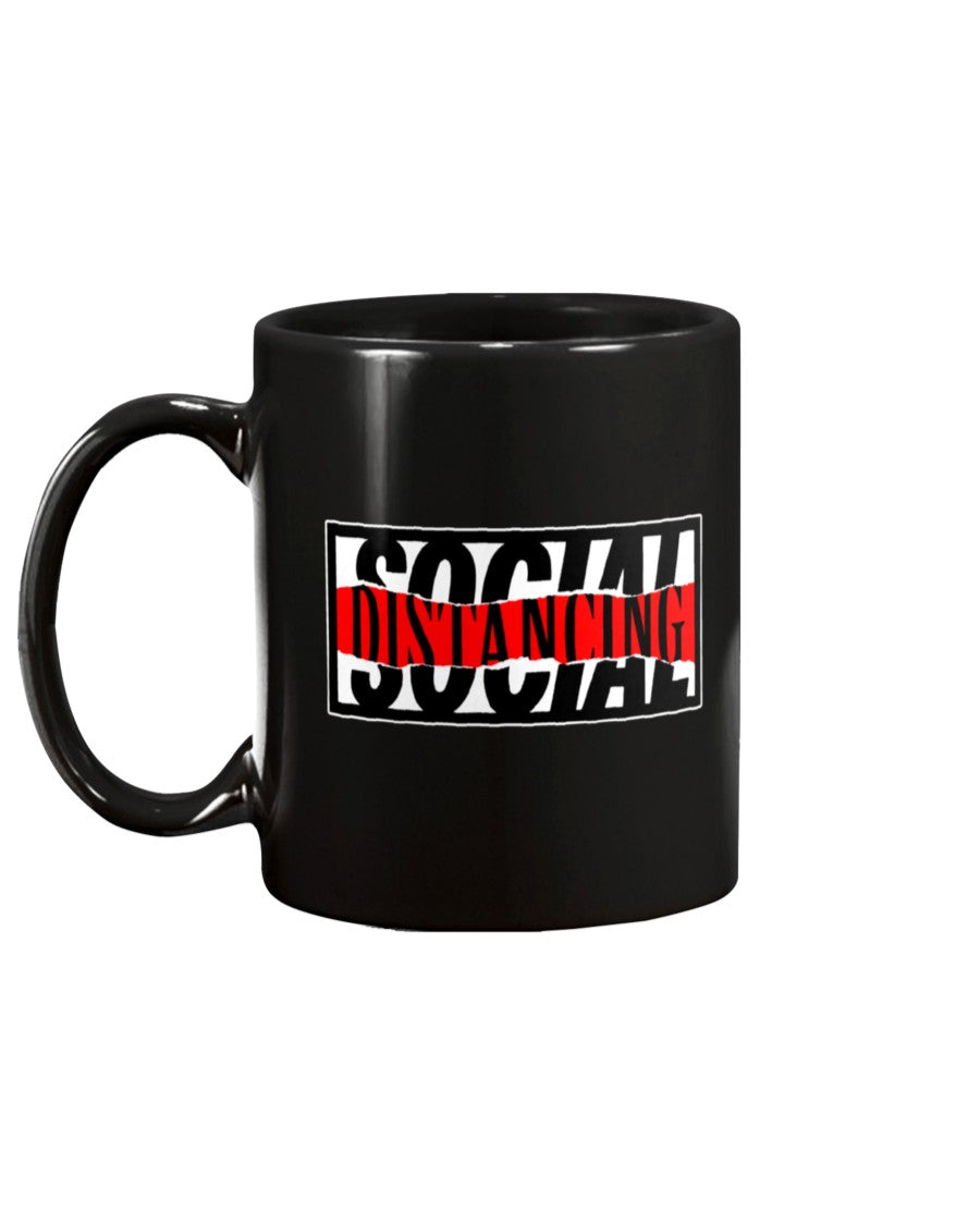 Social Distancing w a little distortion coffee 15oz Mug