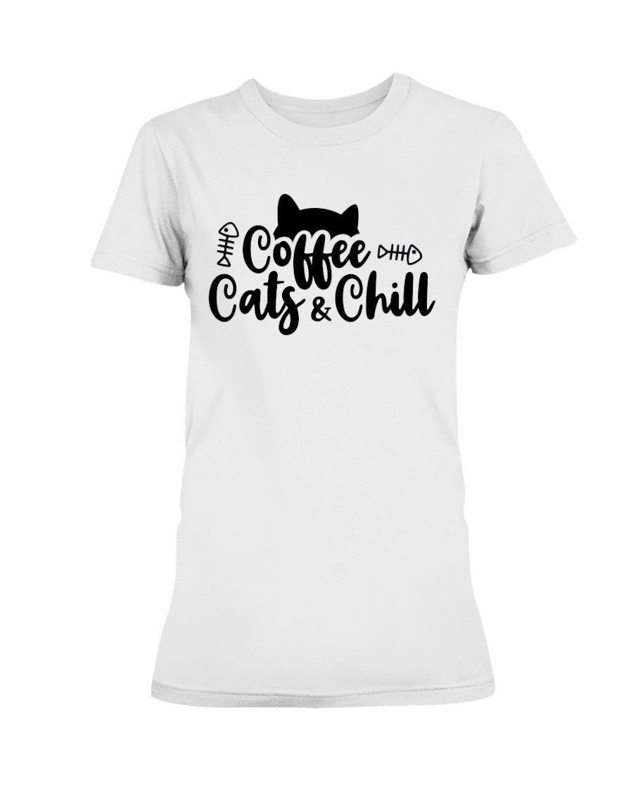 Cats Coffee and Chill 15 oz. Coffee mug or Shirts
