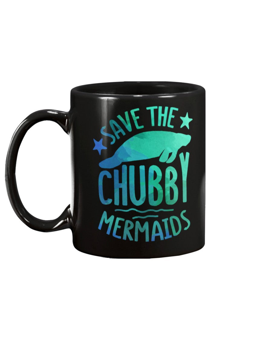 Save the Chubby Mermaids tote or mug 15 oz.