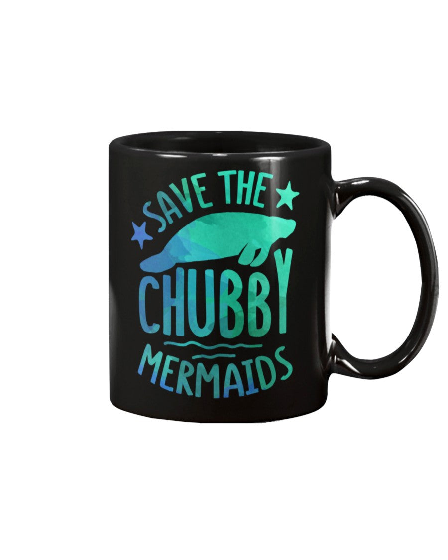 Save the Chubby Mermaids tote or mug 15 oz.