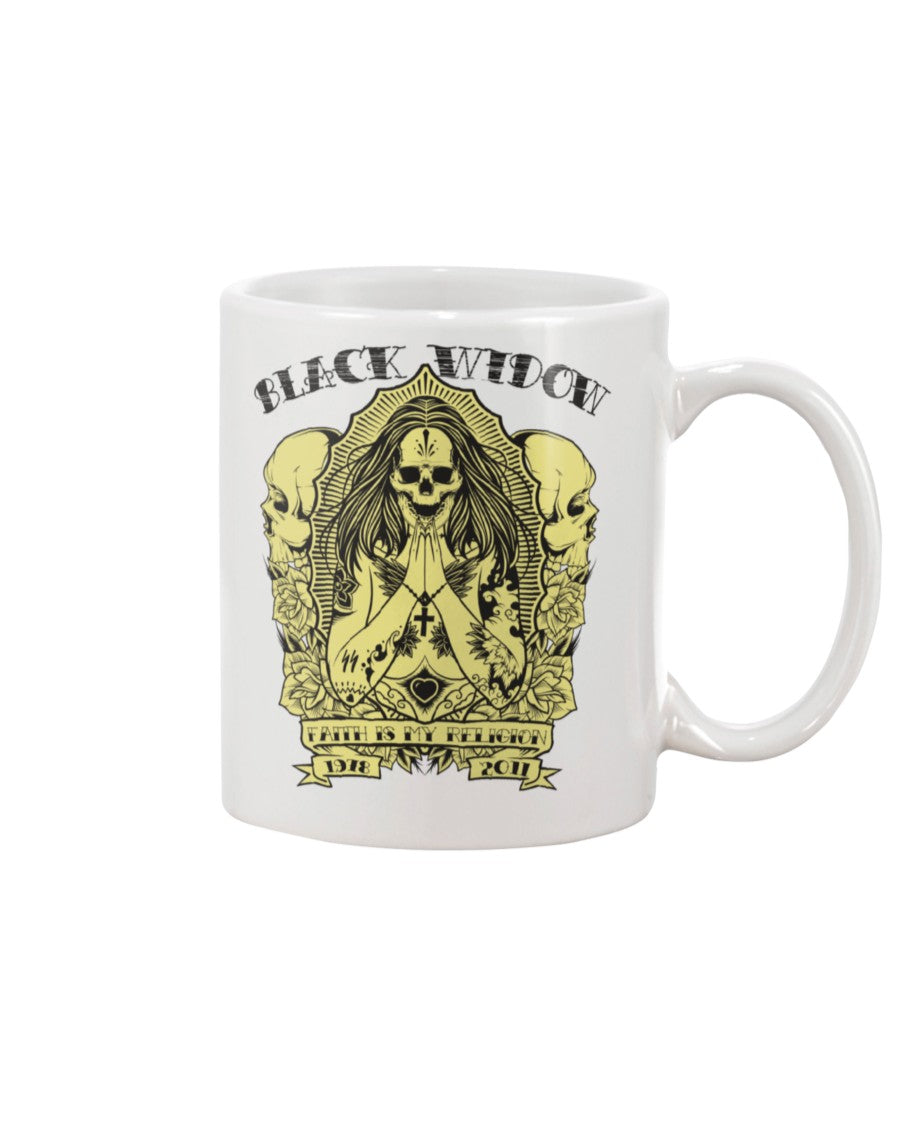 Black Widow Skull 15oz Mug