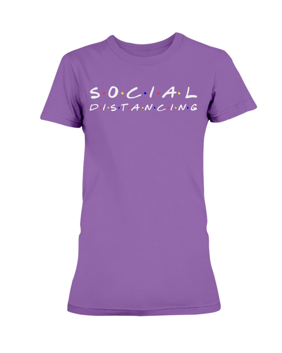 Social Distancing Friends Gildan Ultra Ladies T-Shirt