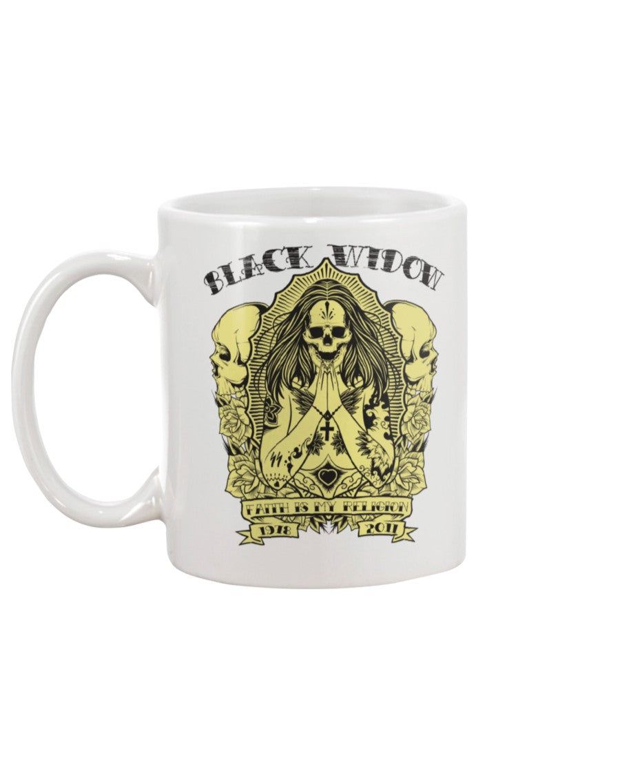 Black Widow Skull 15oz Mug