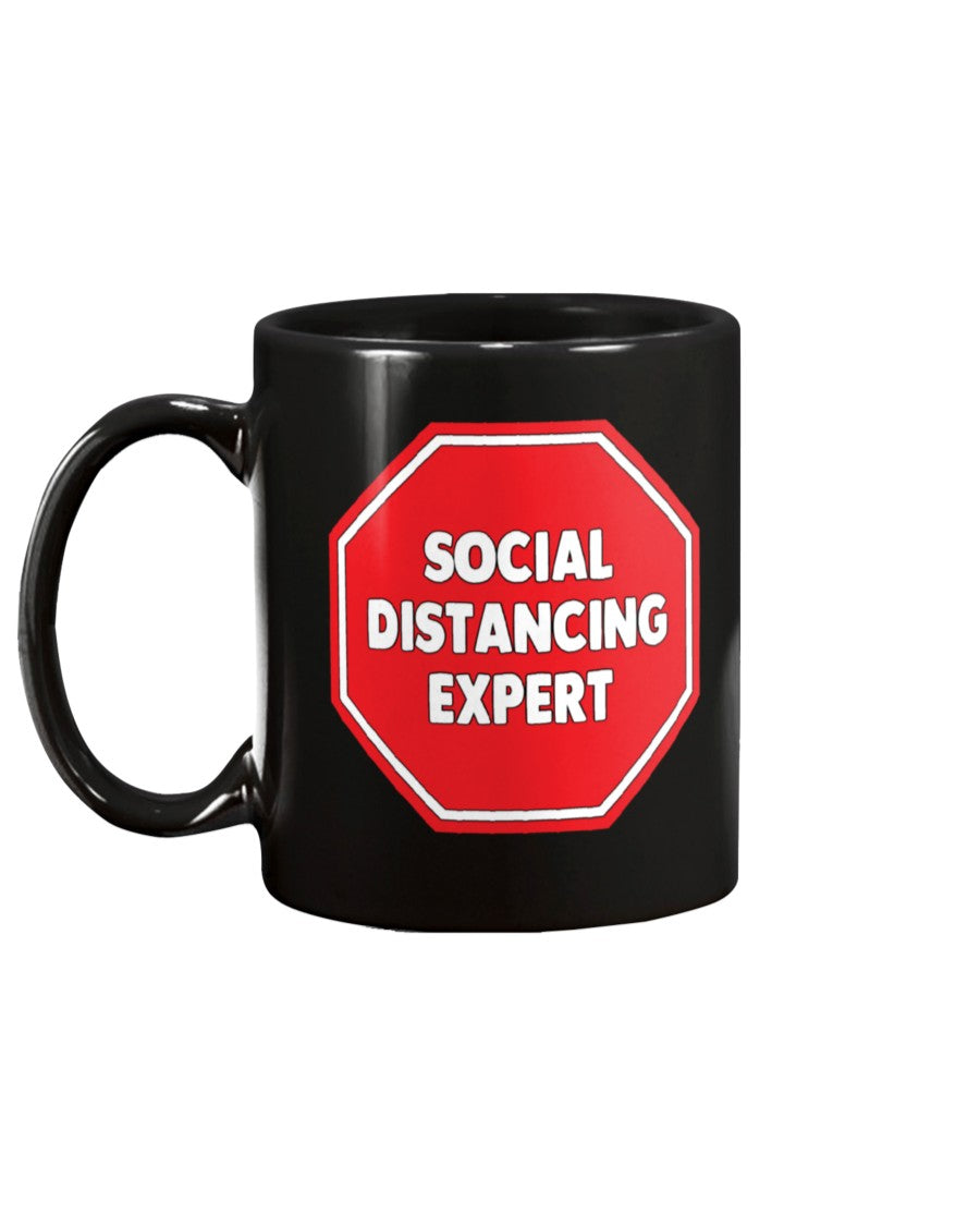 Social Distancing Expert Stop coffee mug 15 oz.