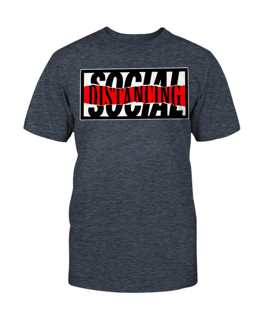 Social Distancing w a little distortion Gildan Cotton T-Shirt