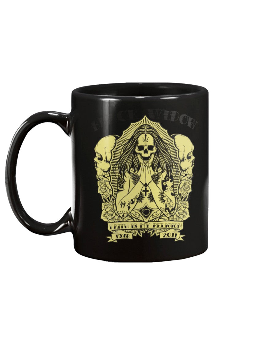 Black Widow Skull 15oz Mug