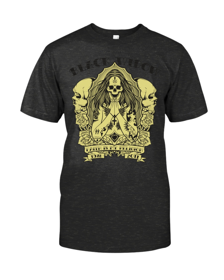 Black Widow Skull >> Fruit of the Loom Cotton T >> up to 6xl