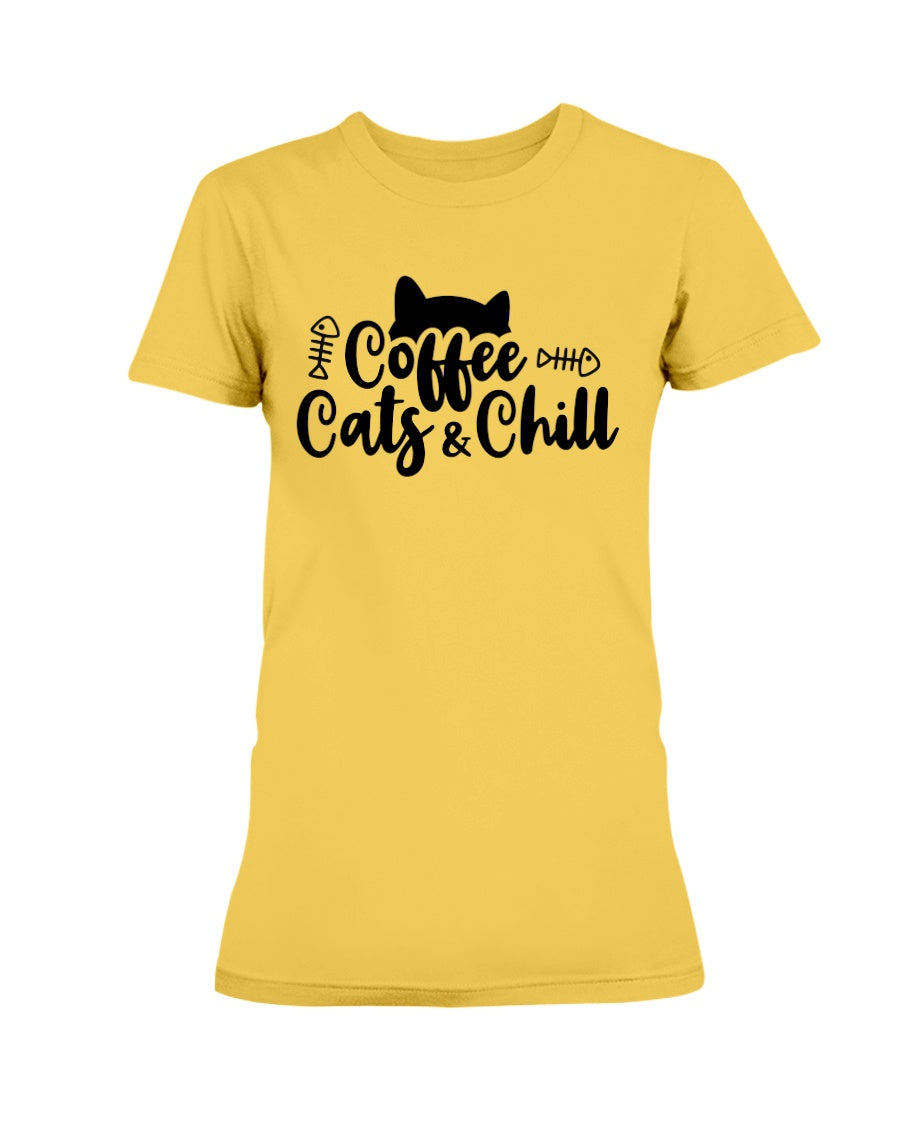 Cats Coffee and Chill 15 oz. Coffee mug or Shirts