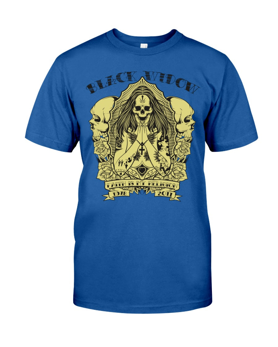 Black Widow Skull >> Fruit of the Loom Cotton T >> up to 6xl
