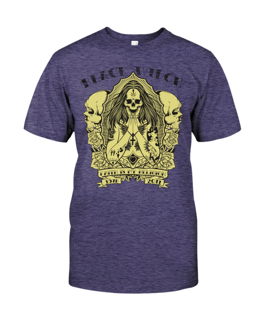 Black Widow Skull >> Fruit of the Loom Cotton T >> up to 6xl