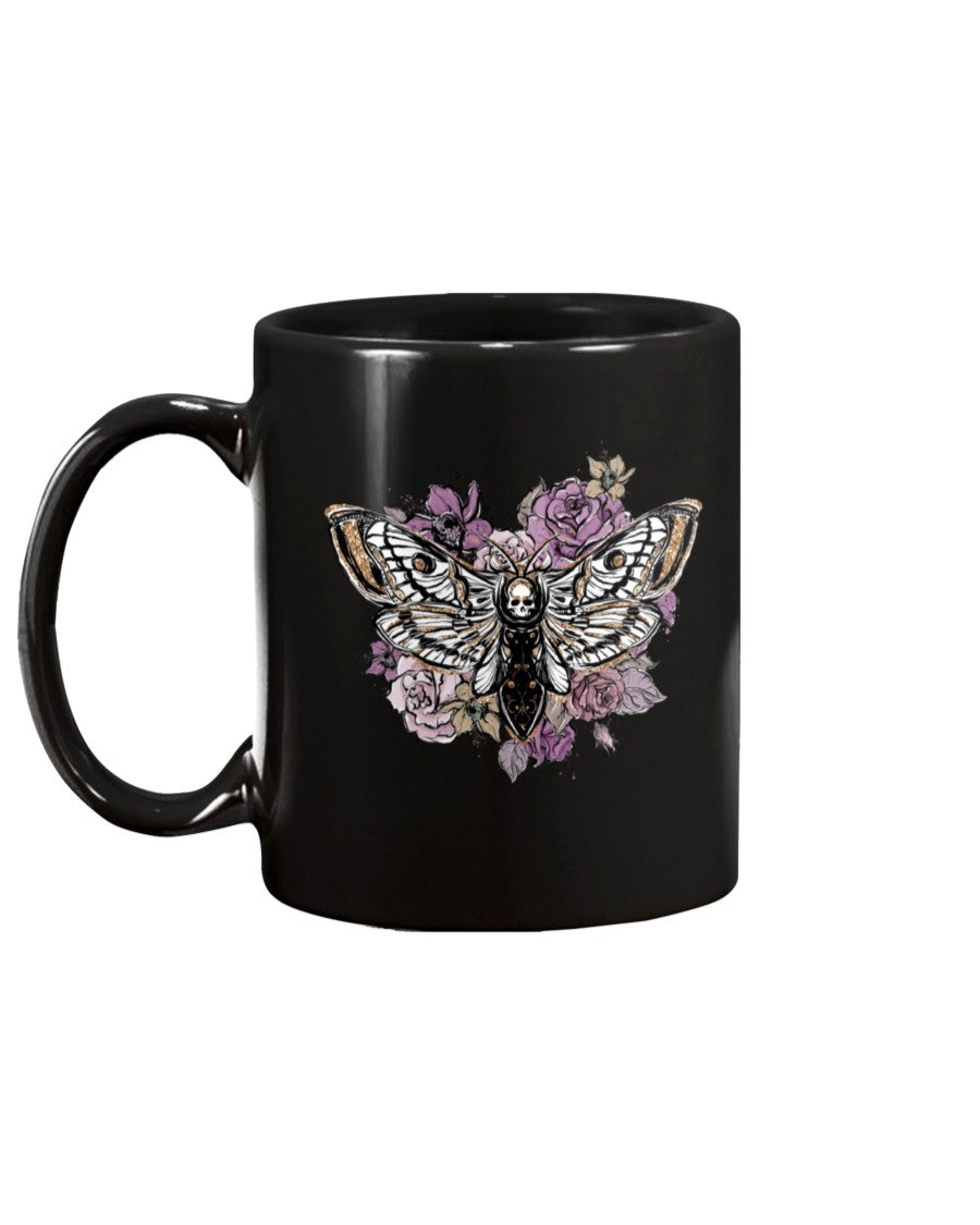 Death Moth Skull Flowers