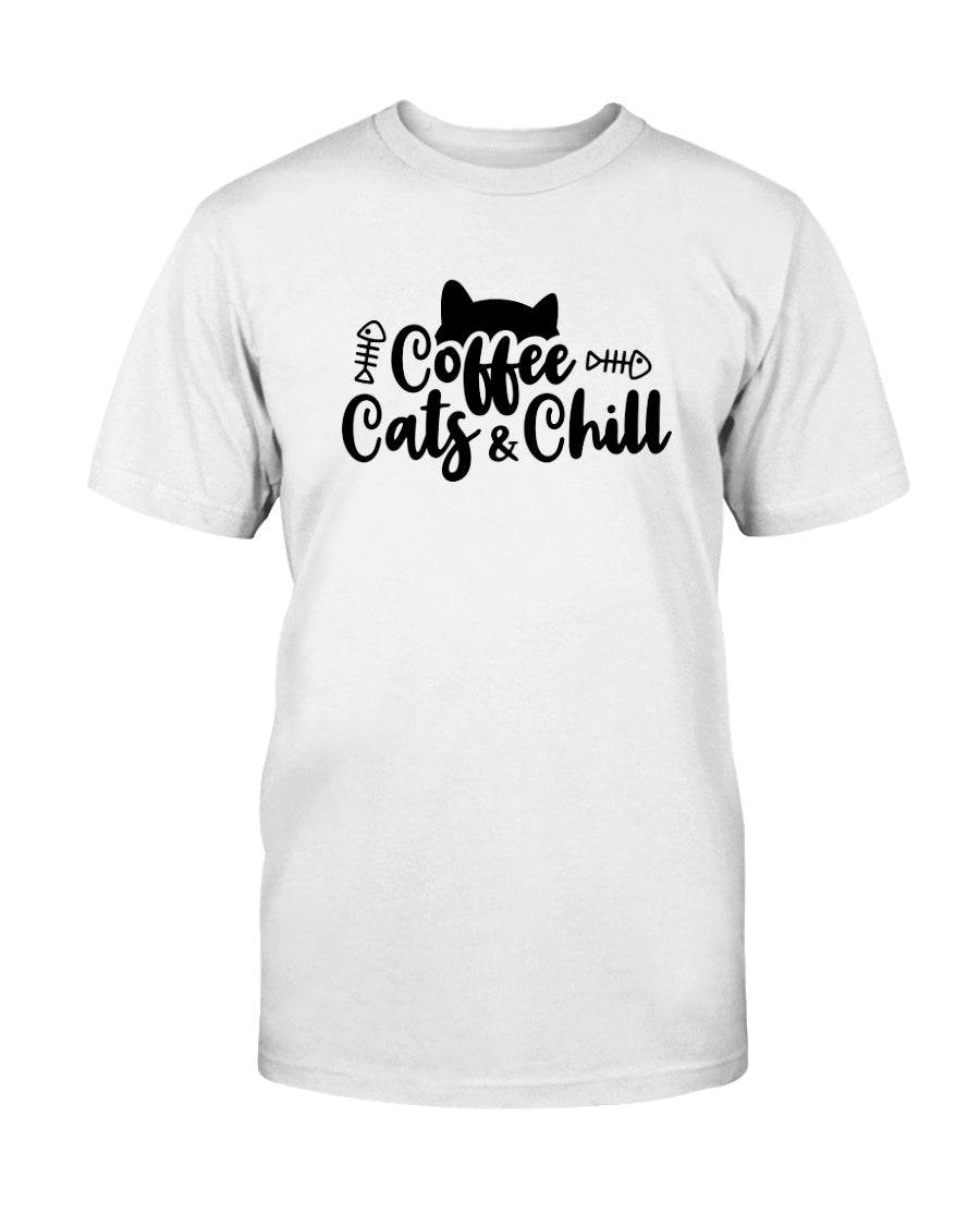 Cats Coffee and Chill 15 oz. Coffee mug or Shirts