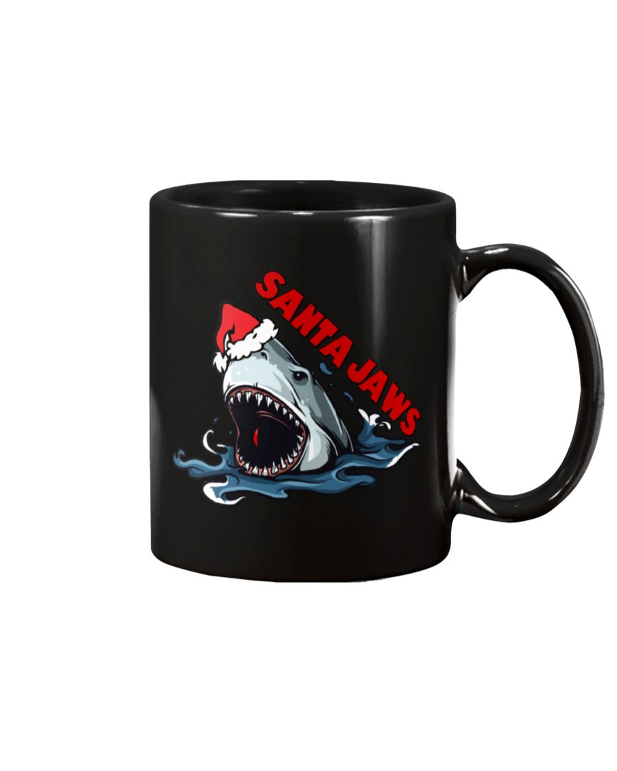 Santa Jaws mug, or shirt, or tote bag