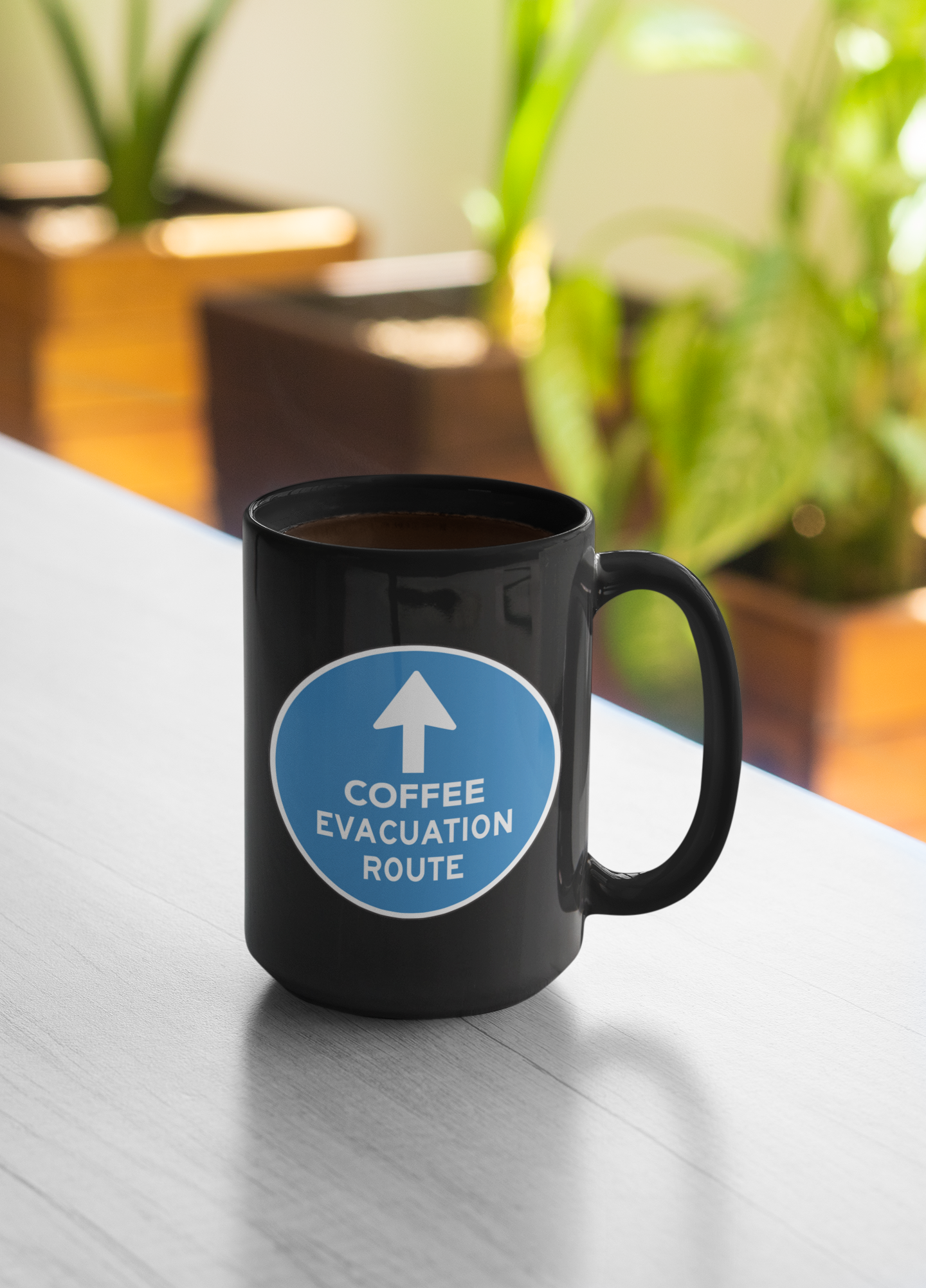 Coffee Evacuation Route 15 ounce coffee mug