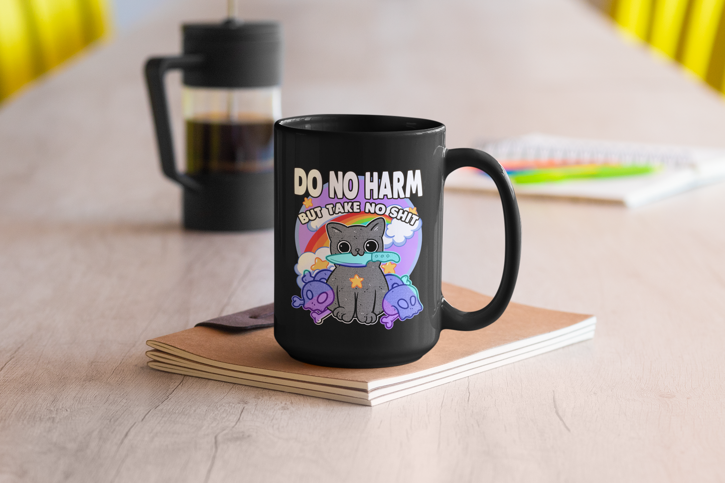 Do No Harm but take no shit coffee mugs 15oz.