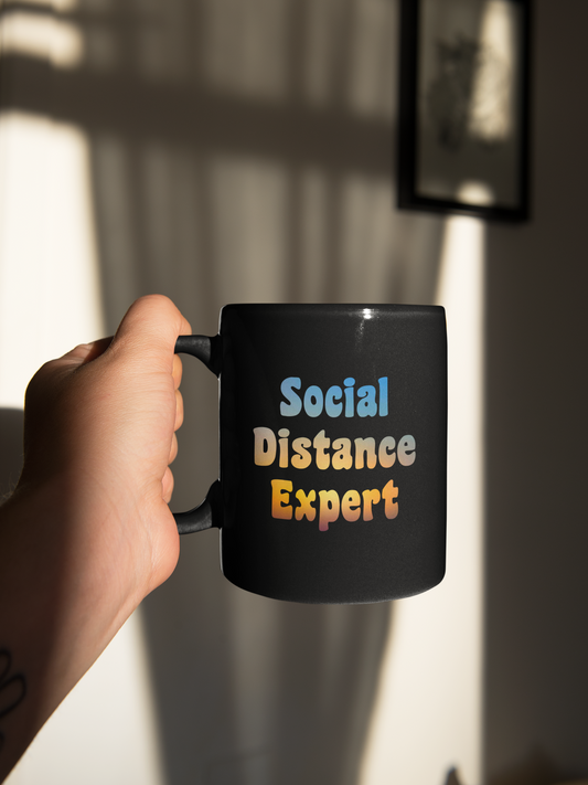 Social Distancing Expert coffee mug 15 oz.