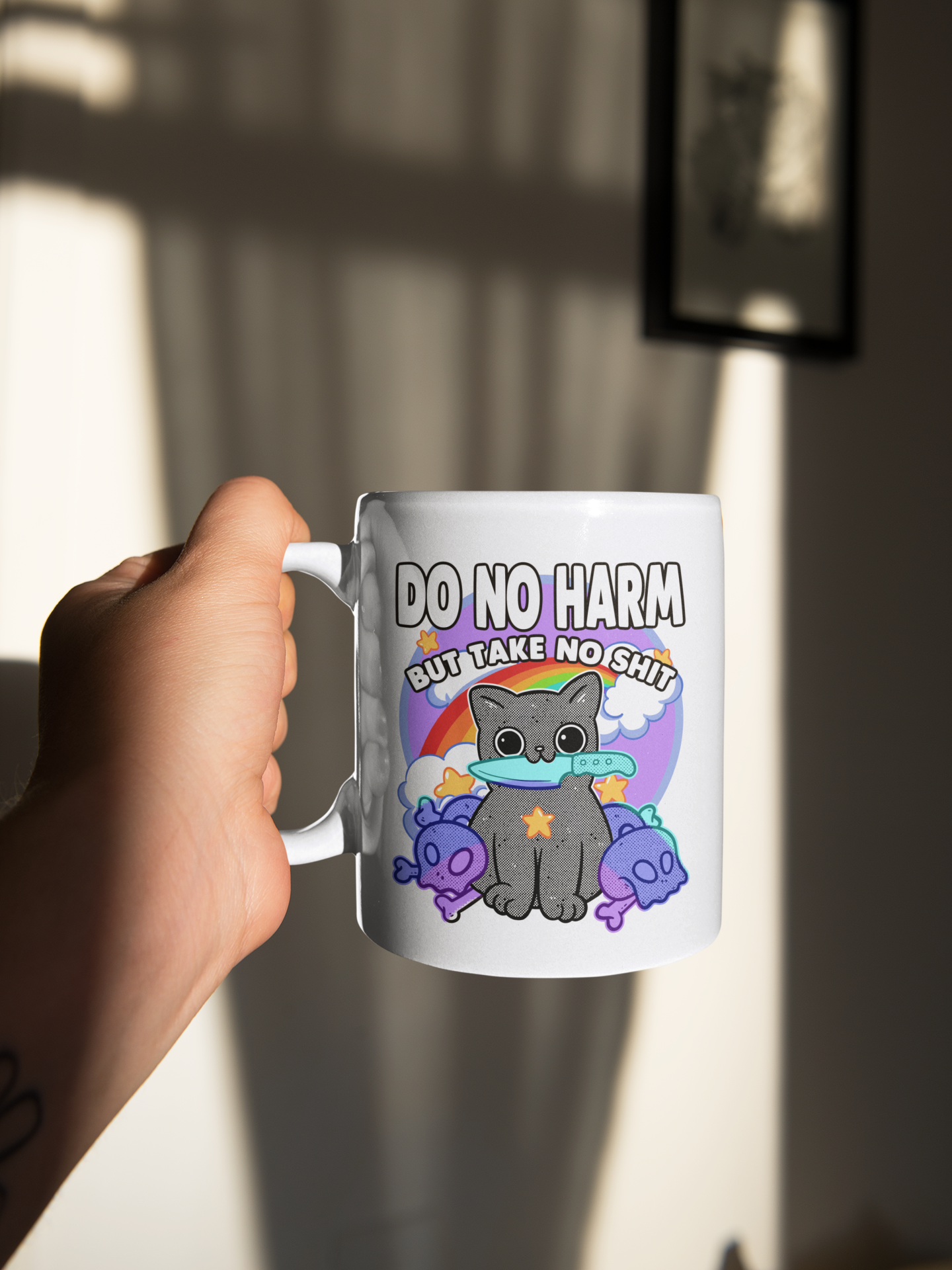 Do No Harm but take no shit coffee mugs 15oz.