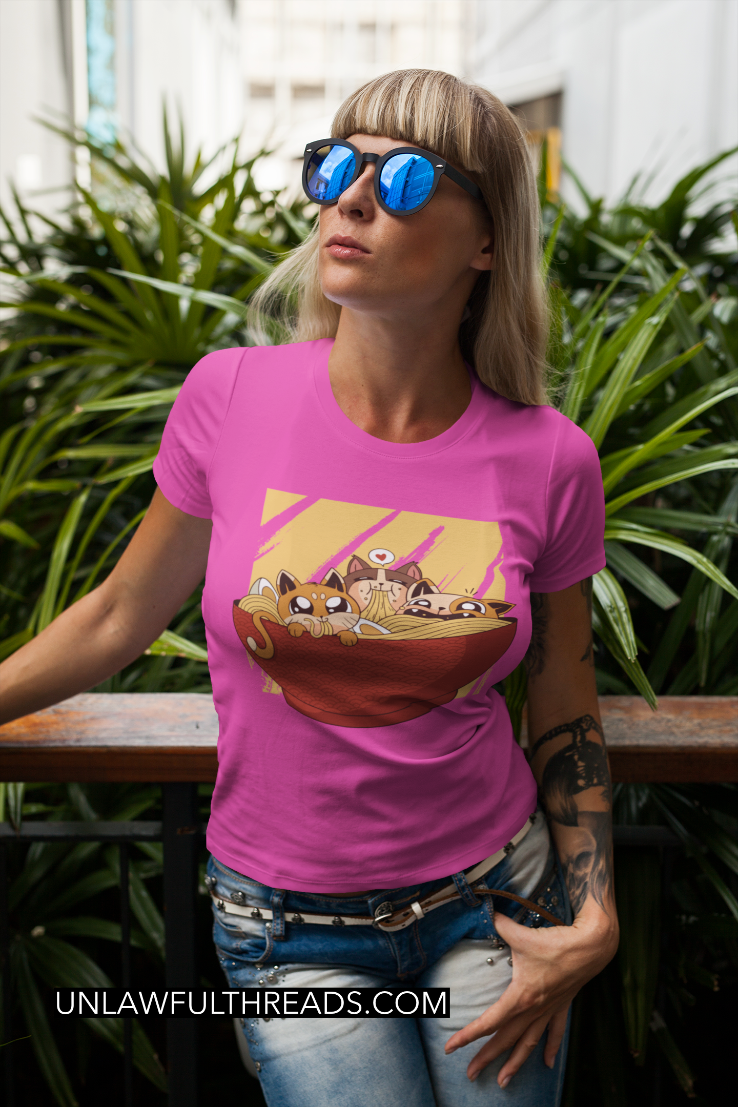 Ramen Kitties shirt mens/womens cotton