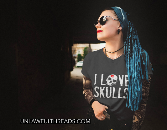 I Love Skulls  shirt  mug or tote