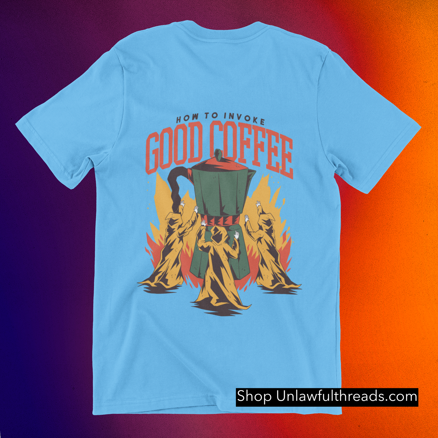 How to invoke Good Coffee 15 ounce ceramic coffee mug or classic fit shirts