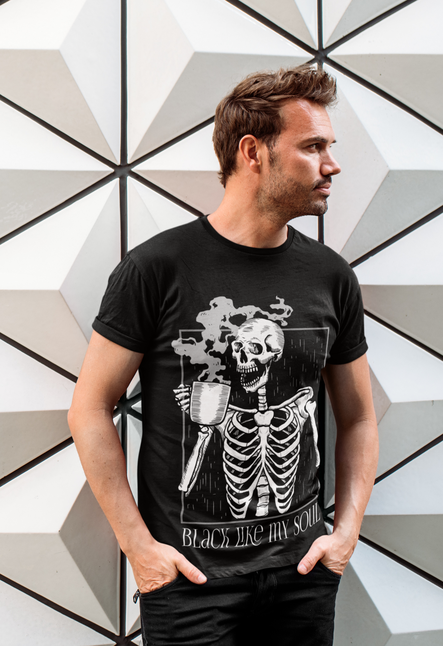 Black Like My Soul mugs and shirts 15oz.