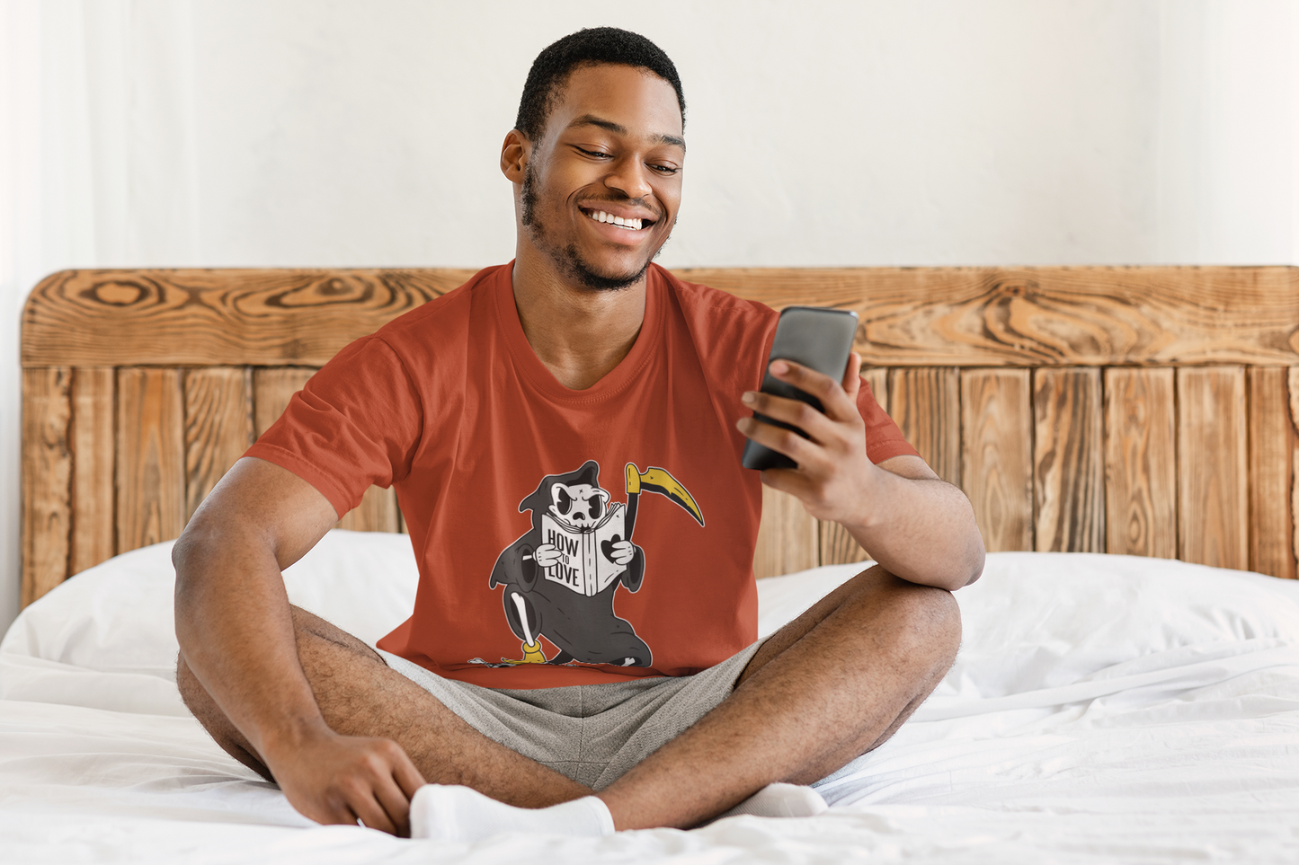 How To Love grim Reaper skull shirt Gildan