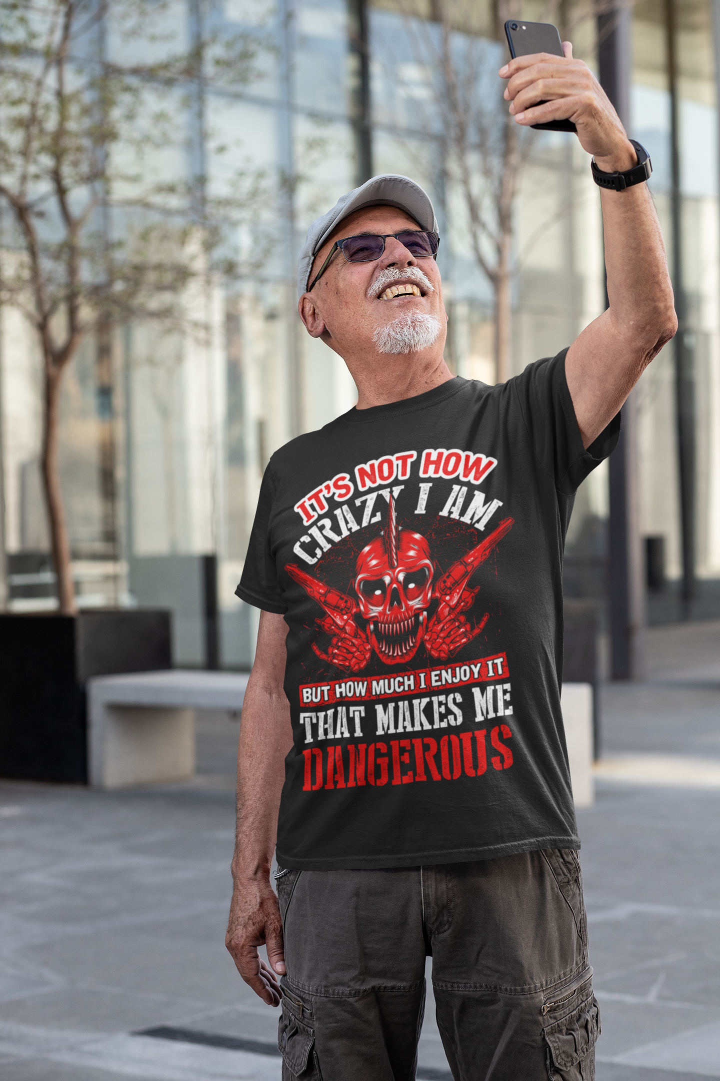 Skull shirt It's not how crazy i am but how much I enjoy it that makes me dangerous skull coffee mug 15oz. or skull shirts