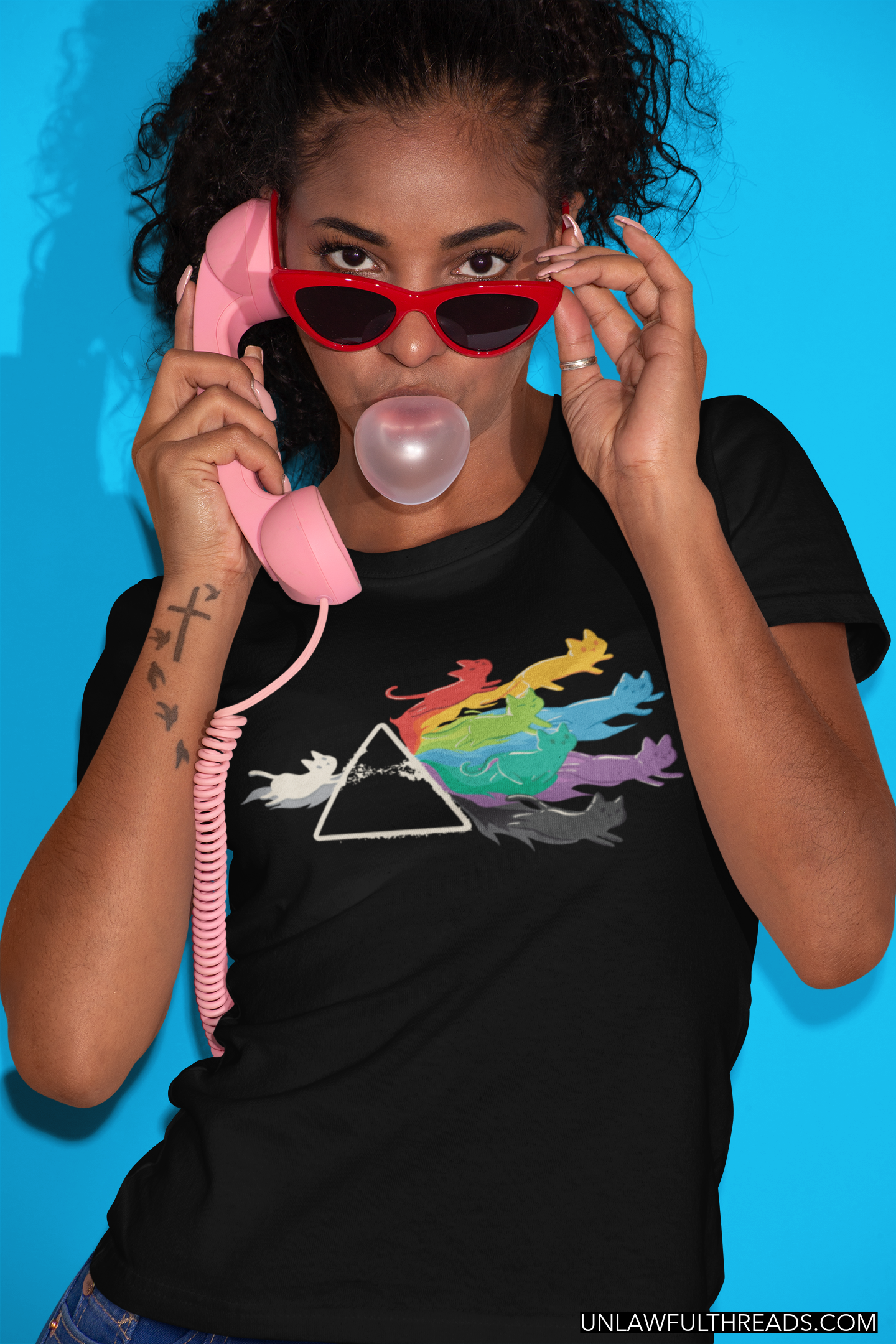 PRISM CAT or The Dark Side of The Cat coffe mugs and shirts available 15 oz.