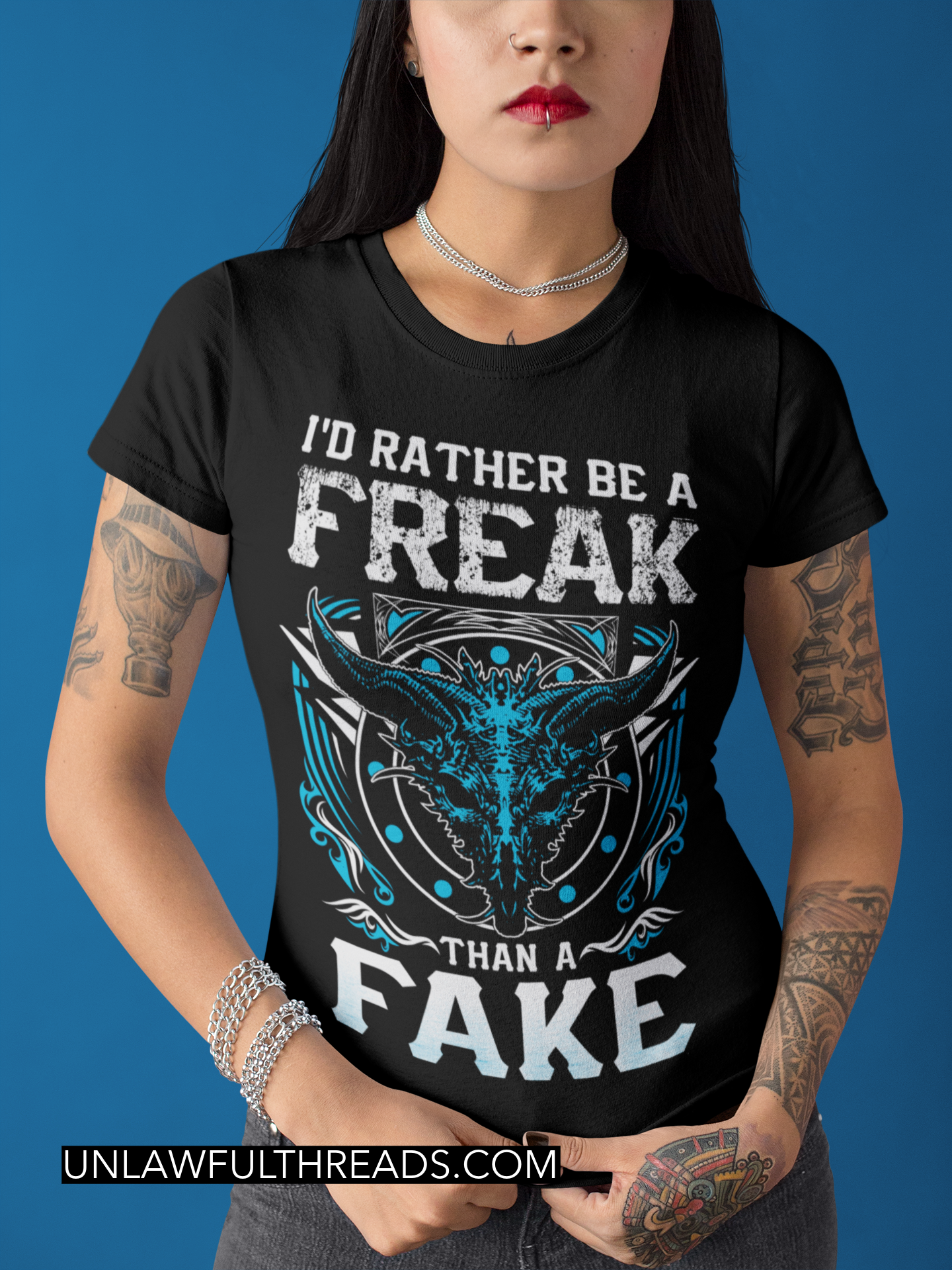 Skull shirt I'd rather be a FREAK than a FAKE skull coffee mug 15oz. or skull shirts