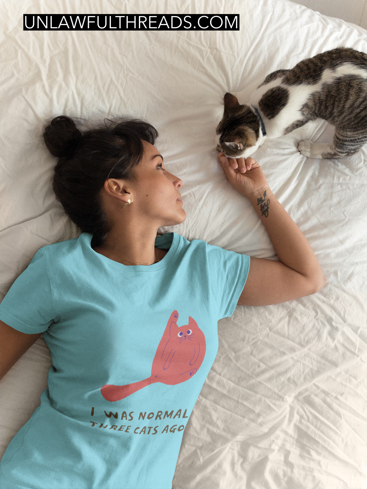 I was Normal Three Cats Ago shirt mens/womens cotton