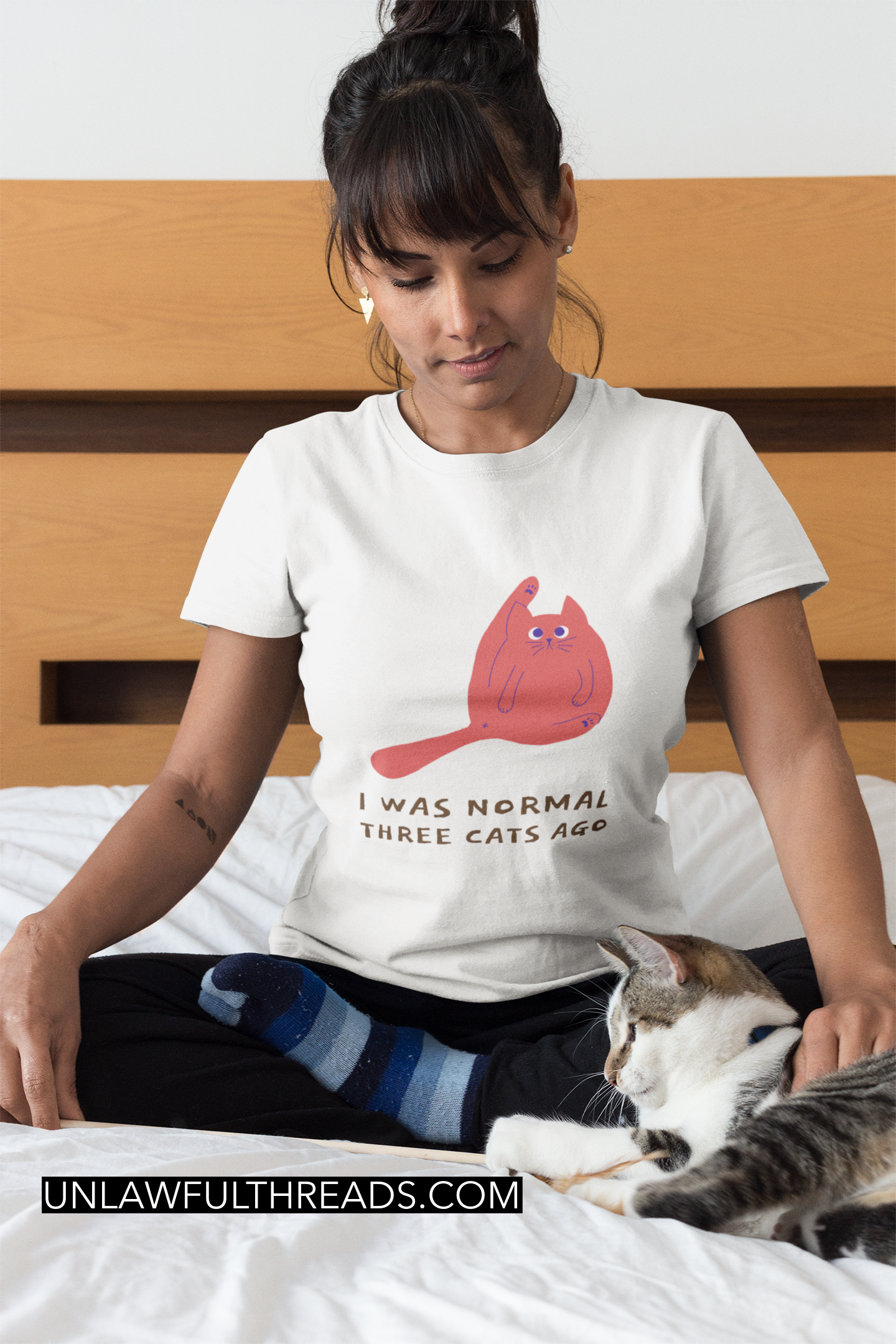 I was Normal Three Cats Ago shirt mens/womens cotton